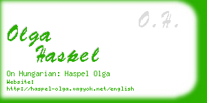 olga haspel business card